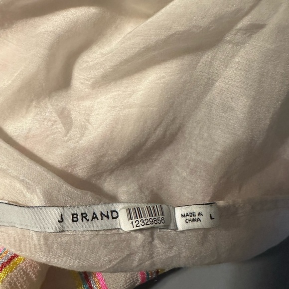 J Brand Yellow and Pink Lucy cami Striped Tank Top - Picture 5 of 7